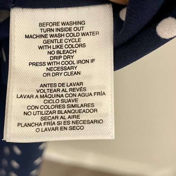 Anne Klein Polka Dot Midi Dress - Size 4 - Navy and White - New Without Tags - Picture 10 of 10